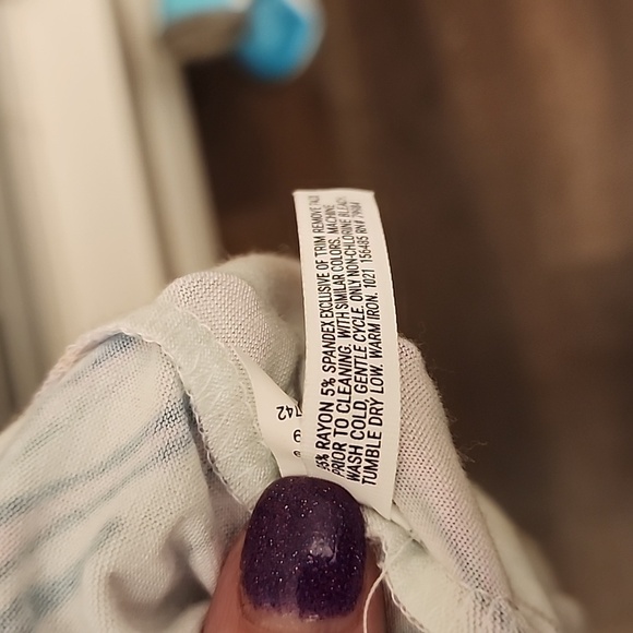 SOMA Trapeze Maxi Bra Dress In Fresh Tropical Blue sz large - Picture 4 of 9